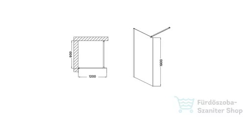 Wellis Astro 120 corner zuhanyfal  WC00487
