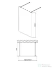 Wellis Astro 140 walk-in zuhanyfal Easy Clean bevonattal WC00491