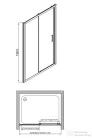 Wellis Premier tolóajtós zuhanyfal,  900x40x1900 mm, WC00515