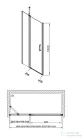 Wellis Pure nyílóajtós zuhanyfal 110  easy clean bevonattal WC00520