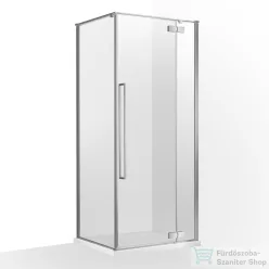   Wellis Mika 90x90 szögletes nyílóajtós zuhanykabin easy clean bevonattal, gunmetal grey WC00567