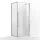 Wellis Mika 90x90 szögletes nyílóajtós zuhanykabin easy clean bevonattal, gunmetal grey WC00567