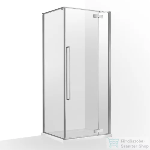Wellis Mika 90x90 szögletes nyílóajtós zuhanykabin easy clean bevonattal, gunmetal grey WC00567