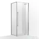 Wellis Mika 90x90 szögletes nyílóajtós zuhanykabin easy clean bevonattal, gunmetal grey WC00567