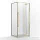 Wellis Mika 90x90 szögletes nyílóajtós zuhanykabin easy clean bevonattal, brushed gold WC00568
