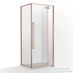   Wellis Mika 90x90 szögletes nyílóajtós zuhanykabin easy clean bevonattal, brushed rosegold WC00569