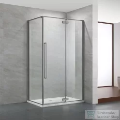   Wellis Mika 120x90 szögletes nyílóajtós zuhanykabin Easy Clean bevonattal, gunmetal grey WC00570
