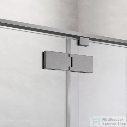 Wellis Mika 120x90 szögletes nyílóajtós zuhanykabin Easy Clean bevonattal, gunmetal grey WC00570