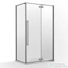 Wellis Mika 120x90 szögletes nyílóajtós zuhanykabin Easy Clean bevonattal, gunmetal grey WC00570