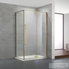 Wellis Mika 120x90 szögletes nyílóajtós zuhanykabin Easy Clean bevonattal, brushed gold WC00571