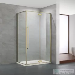   Wellis Mika 120x90 szögletes nyílóajtós zuhanykabin Easy Clean bevonattal, brushed gold WC00571