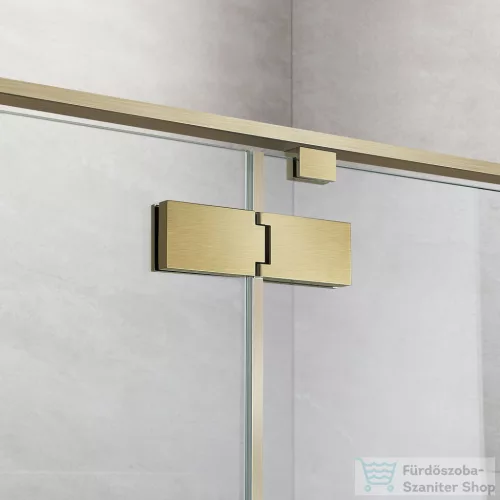 Wellis Mika 120x90 szögletes nyílóajtós zuhanykabin Easy Clean bevonattal, brushed gold WC00571