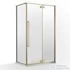 Wellis Mika 120x90 szögletes nyílóajtós zuhanykabin Easy Clean bevonattal, brushed gold WC00571