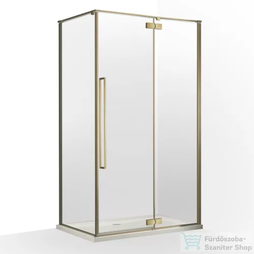 Wellis Mika 120x90 szögletes nyílóajtós zuhanykabin Easy Clean bevonattal, brushed gold WC00571
