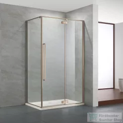   Wellis Mika 120x90 szögletes nyílóajtós zuhanykabin Easy Clean bevonattal, brushed rosegold WC00572