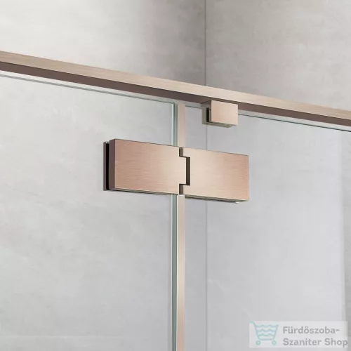Wellis Mika 120x90 szögletes nyílóajtós zuhanykabin Easy Clean bevonattal, brushed rosegold WC00572