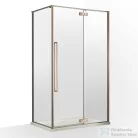 Wellis Mika 120x90 szögletes nyílóajtós zuhanykabin Easy Clean bevonattal, brushed rosegold WC00572