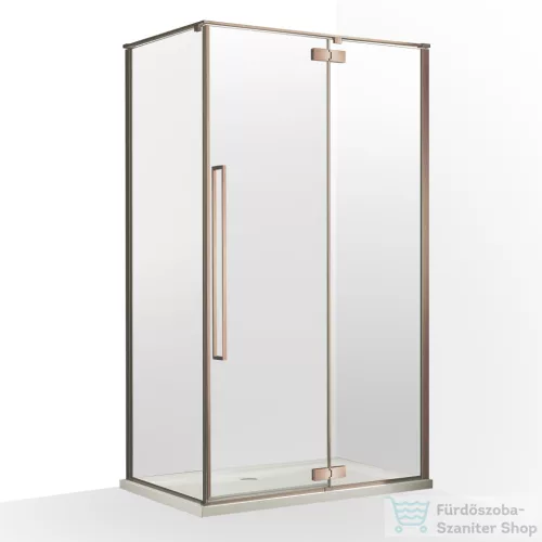 Wellis Mika 120x90 szögletes nyílóajtós zuhanykabin Easy Clean bevonattal, brushed rosegold WC00572
