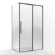 Wellis Clara 120x90 szögletes tolóajtós zuhanykabin Easy Clean bevonattal, gunmetal grey WC00573
