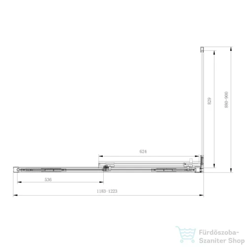 Wellis Clara 120x90 szögletes tolóajtós zuhanykabin Easy Clean bevonattal, gunmetal grey WC00573