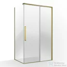 Wellis Clara 120x90 szögletes tolóajtós zuhanykabin Easy Clean bevonattal, brushed gold WC00574