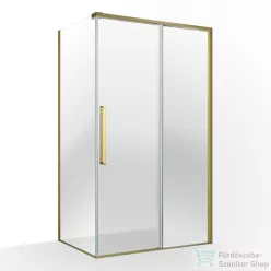  Wellis Clara 120x90 szögletes tolóajtós zuhanykabin Easy Clean bevonattal, brushed gold WC00574