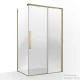 Wellis Clara 120x90 szögletes tolóajtós zuhanykabin Easy Clean bevonattal, brushed gold WC00574