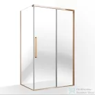 Wellis Clara 120x90 szögletes tolóajtós zuhanykabin Easy Clean bevonattal, brushed rosegold WC00575