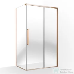   Wellis Clara 120x90 szögletes tolóajtós zuhanykabin Easy Clean bevonattal, brushed rosegold WC00575