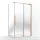 Wellis Clara 120x90 szögletes tolóajtós zuhanykabin Easy Clean bevonattal, brushed rosegold WC00575