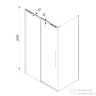 Wellis Clara 120x90 szögletes tolóajtós zuhanykabin Easy Clean bevonattal, brushed rosegold WC00575