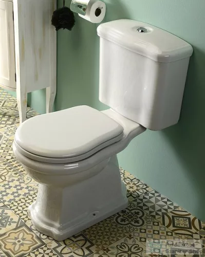 Sapho KERASAN RETRO álló WC, hátsó kifolyású, tartállyal, öblítőmechanikával, ülőke nélkül (WCSET02-RETRO-ZO)