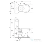 Sapho KERASAN RETRO álló WC, hátsó kifolyású, tartállyal, öblítőmechanikával, ülőke nélkül (WCSET02-RETRO-ZO)