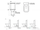 Sapho KERASAN WALDORF kombi WC, alsó/hátsó kifolyású, tartállyal, öblítőmechanikával, ülőke nélkül (WCSET04-WALDORF)