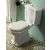 Sapho KERASAN RETRO kombi WC, hátsó kifolyású, tartállyal, öblítőmechanikával, ülőke nélkül, fehér/bronz (WCSET12-RETRO-ZO)