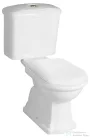 Sapho KERASAN RETRO kombi WC, alsó kifolyású, tartállyal, öblítőmechanikával, ülőke nélkül, fehér/bronz (WCSET13-RETRO-SO)