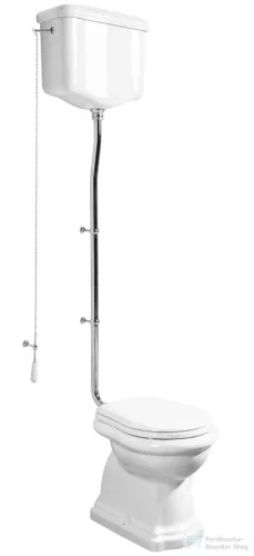 Sapho KERASAN RETRO álló WC, hátsó kifolyású, tartállyal, öblítőmechanikával, ülőke nélkül, fehér/króm (WCSET14-RETRO-ZO)