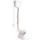 Sapho KERASAN RETRO álló WC, alsó kifolyású, tartállyal, öblítőmechanikával, ülőke nélkül, fehér/bronz (WCSET17-RETRO-SO)