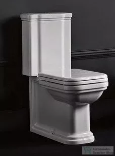 Sapho KERASAN WALDORF kombi WC, alsó/hátsó kifolyású, tartállyal, öblítőmechanikával, ülőke nélkül, fehér/bronz (WCSET18-WALDORF)