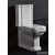 Sapho KERASAN WALDORF kombi WC, alsó/hátsó kifolyású, tartállyal, öblítőmechanikával, ülőke nélkül, fehér/bronz (WCSET18-WALDORF)