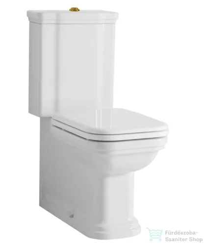 Sapho KERASAN WALDORF kombi WC, alsó/hátsó kifolyású, tartállyal, öblítőmechanikával, ülőke nélkül, fehér/bronz (WCSET18-WALDORF)