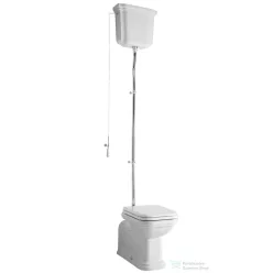   Sapho KERASAN WALDORF álló WC, alsó/hátsó kifolyású, tartállyal, öblítőmechanikával, ülőke nélkül, fehér/króm (WCSET19-WALDORF)