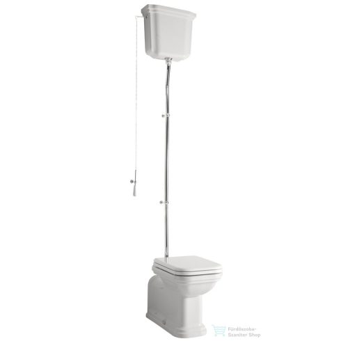 Sapho KERASAN WALDORF álló WC, alsó/hátsó kifolyású, tartállyal, öblítőmechanikával, ülőke nélkül, fehér/króm (WCSET19-WALDORF)