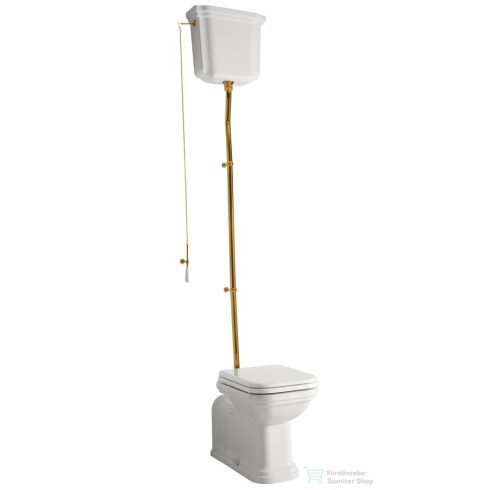 Sapho KERASAN WALDORF álló WC, alsó/hátsó kifolyású, tartállyal, öblítőmechanikával, ülőke nélkül, fehér/króm (WCSET20-WALDORF)