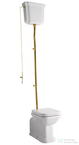 Sapho KERASAN WALDORF álló WC, alsó/hátsó kifolyású, tartállyal, öblítőmechanikával, ülőke nélkül, fehér/króm (WCSET20-WALDORF)