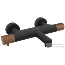   Sapho SOLARIS termosztátos kádtöltő csaptelep, matt fekete/rózsaarany (WD010PG)