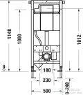 Duravit DURASYSTEM Standard falsík alatti WC tartály,WD1011000000