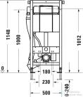 Duravit DURASYSTEM Standard Plus falsík alatti WC tartály manuális szagelszívóval,WD1012000000