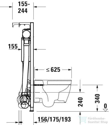 Duravit DURASYSTEM Standard Plus falsík alatti WC tartály manuális szagelszívóval,WD1012000000