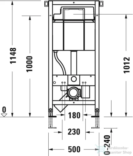 Duravit DURASYSTEM Premium falsík alatti WC tartály integrált higiéniai öblítéssel,WD1013000000